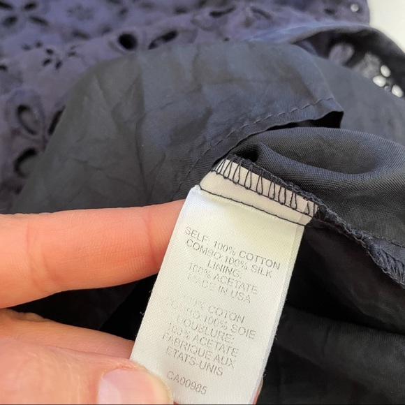 Nanette Lepore Navy Blue Eyelet Cutout Dress 4 - Picture 14 of 15